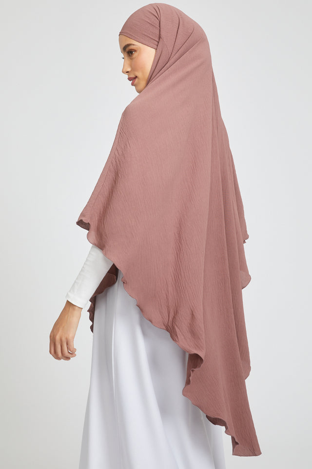 One Layer Khimar - Dusty Taupe