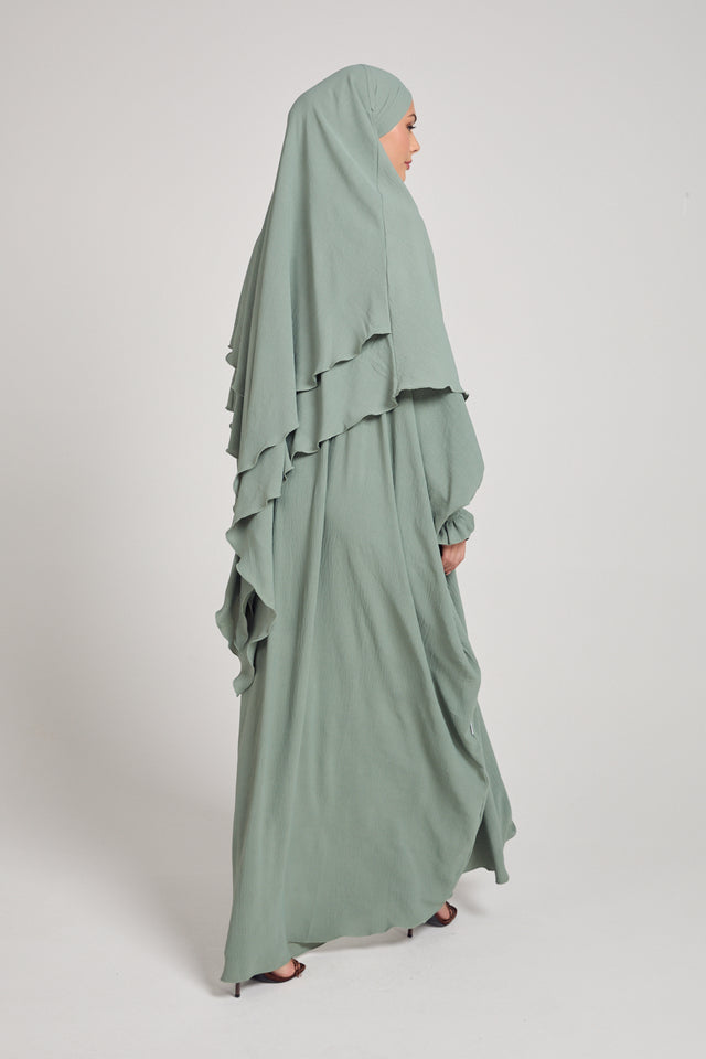 Abaya with Khimar Set - Sage