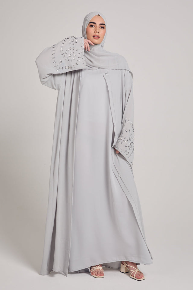 Premium Nidha Inner Slip Dress - Pearl Grey
