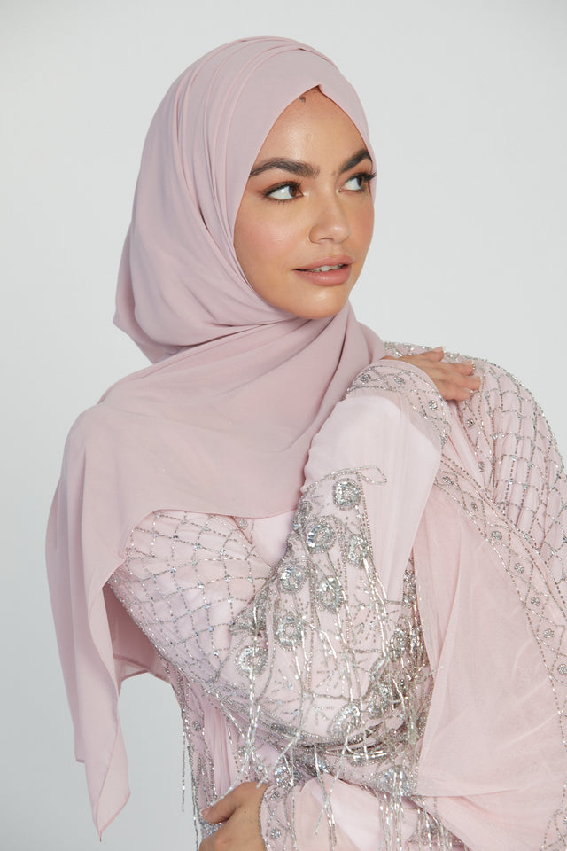 Soft Luxury Georgette Hijab - Rose Blush