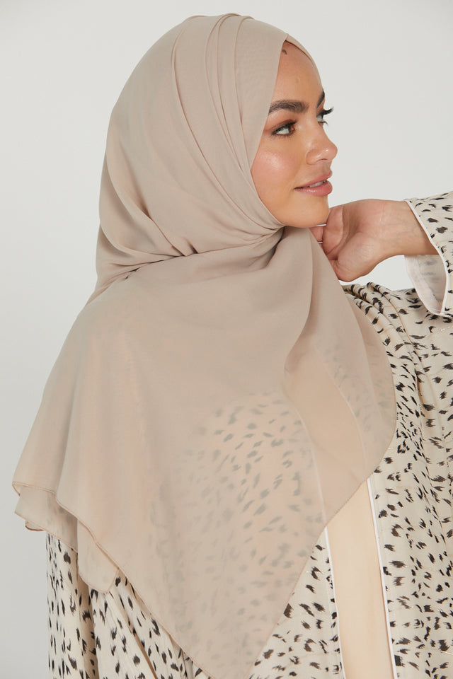 MAXI Luxury Georgette Hijab - Nude