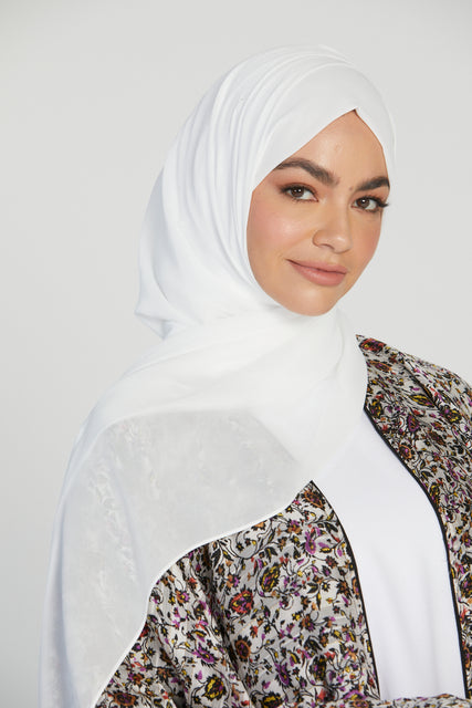 Soft Luxury Georgette Hijab - Off White