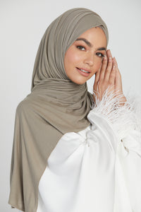 Premium Light Weight Jersey Hijab - Greige