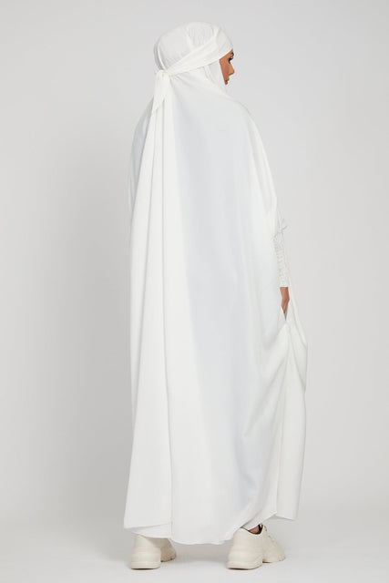 One Piece Full Length Jilbab/ Prayer Abaya - Pure White