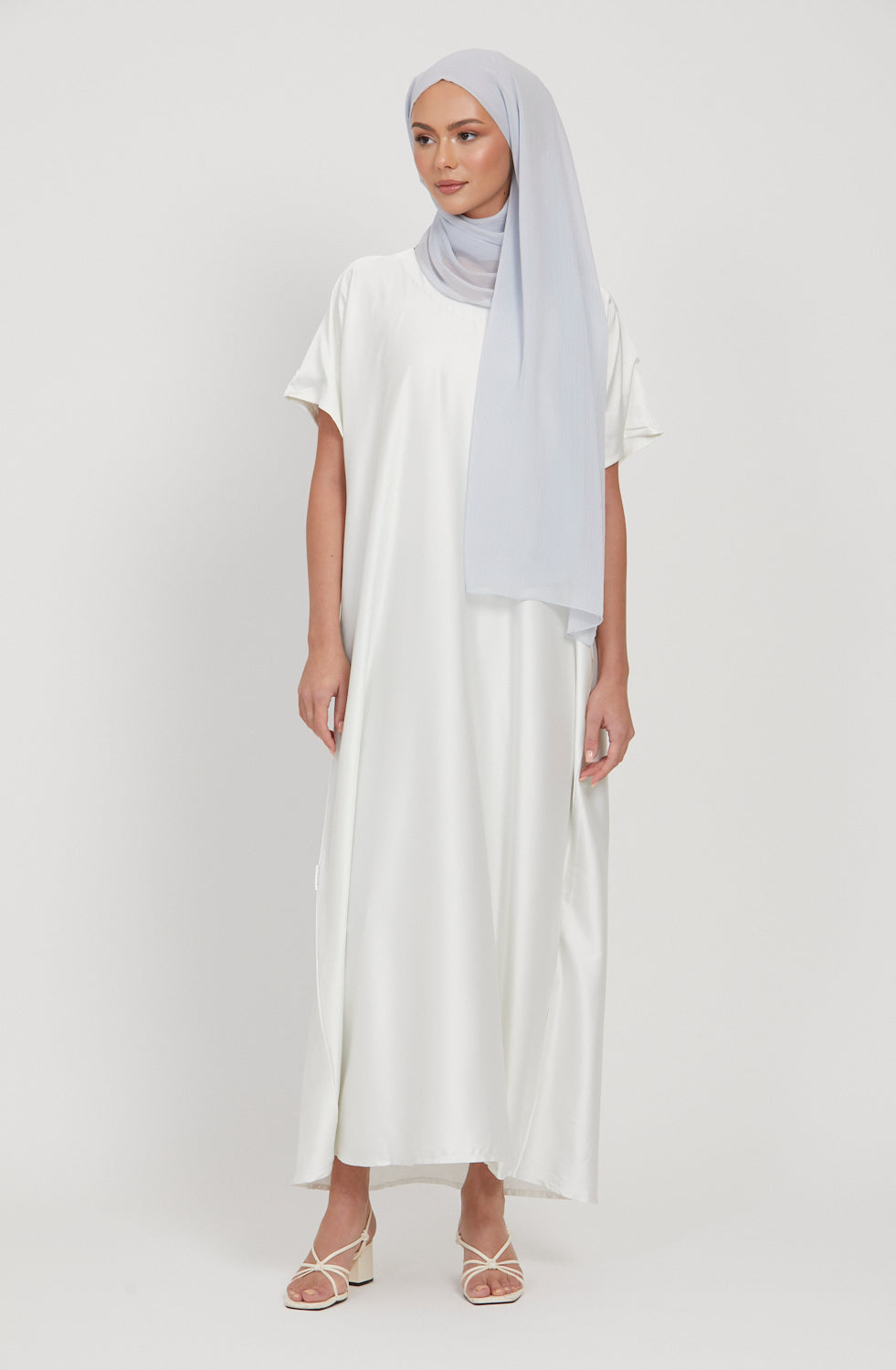 Plus Size Premium Satin Inner Slip Dress - White - WITH LINING - Polyester - Adult - 52 Plus Size Premium Satin Inner Slip Dress - White - WITH LINING - Polyester - Adult - 52