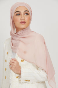 Premium Instant Chiffon Hijab - Light Blush