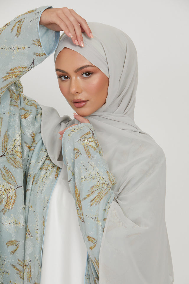 Premium Instant Chiffon Hijab - Stone Sage