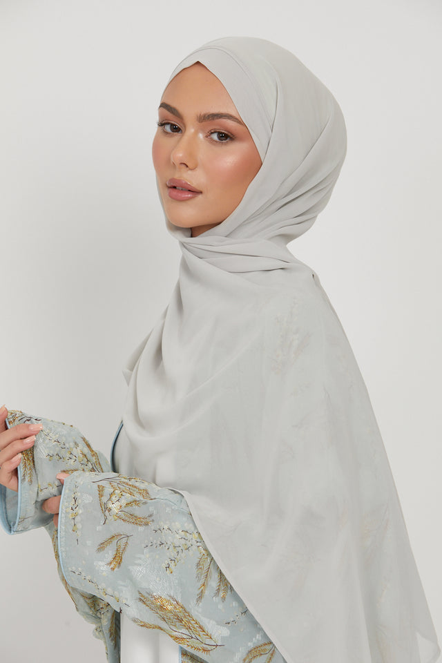 Premium Instant Chiffon Hijab - Stone Sage