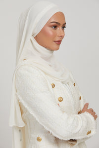 Premium Instant Chiffon Hijab - Off White