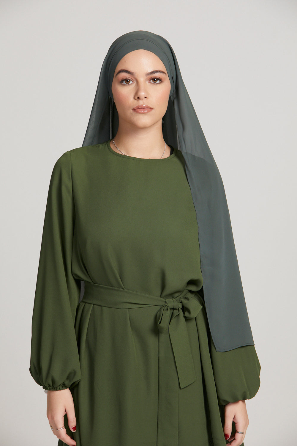 Premium Instant Chiffon Hijab - Dark Green - Adult - Abayabuth Premium Instant Chiffon Hijab - Dark Green - Adult - Abayabuth