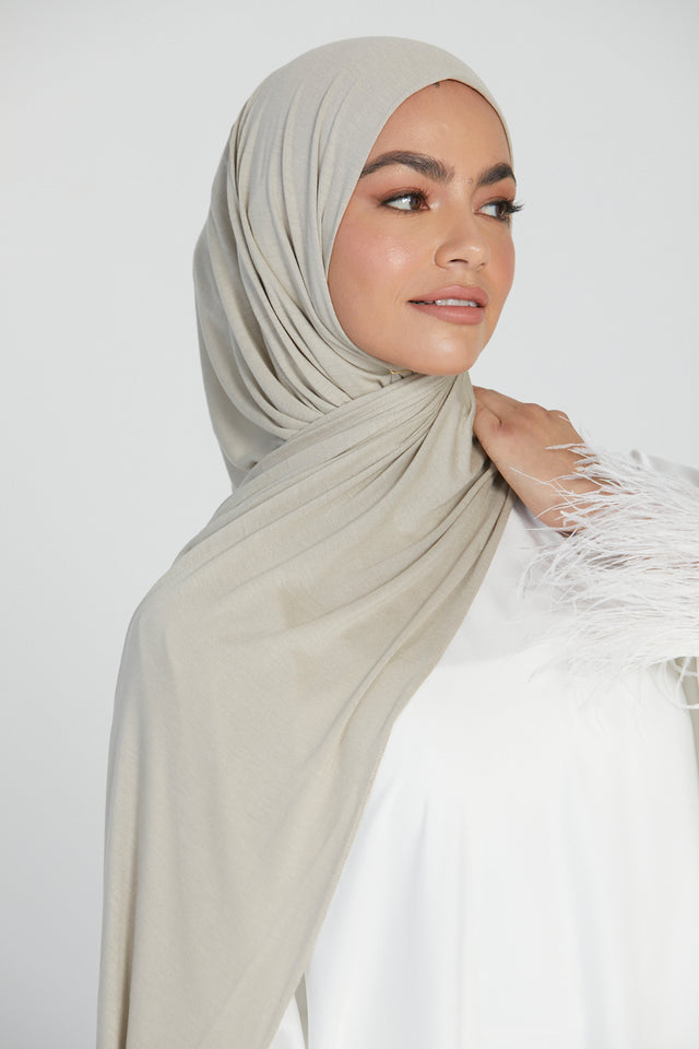Premium Light Weight Jersey Hijab - Rain