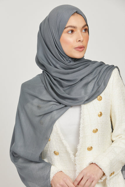 Lightweight Viscose Hijab - Charcoal