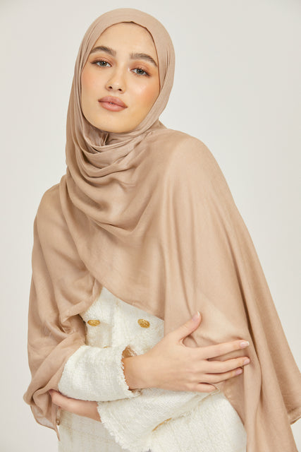 Lightweight Viscose Hijab - Fawn