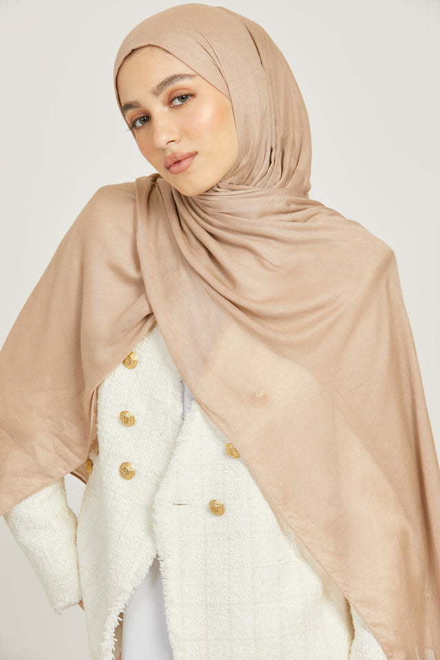 Lightweight Viscose Hijab - Fawn