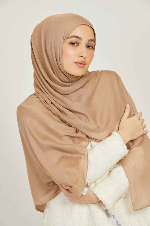 Lightweight Viscose Hijab - Neutral