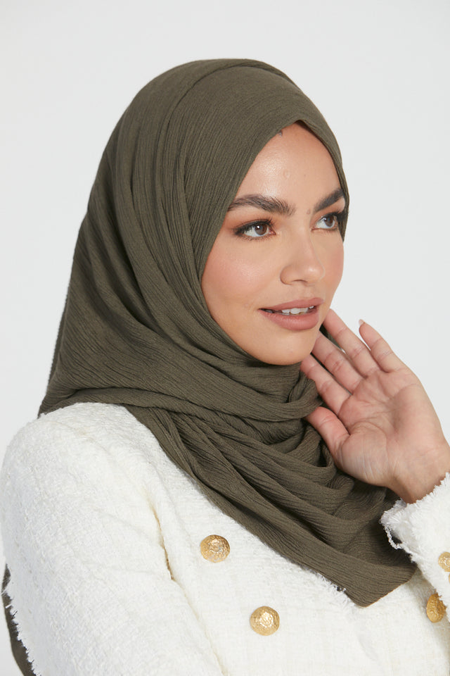 Modal Crinkle Hijab - Henna