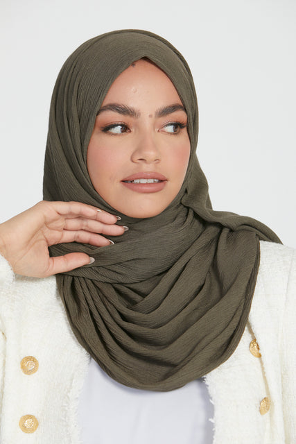 Modal Crinkle Hijab - Henna