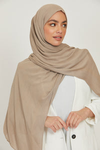 Modal Crinkle Hijab - Natural