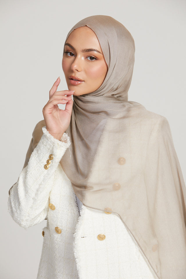 Premium Modal Matt Hijab - Ash