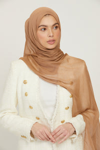 Premium Modal Matt Hijab - Truffle