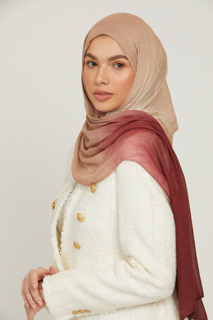 Modal Ombre Hijab - Auburn Mix