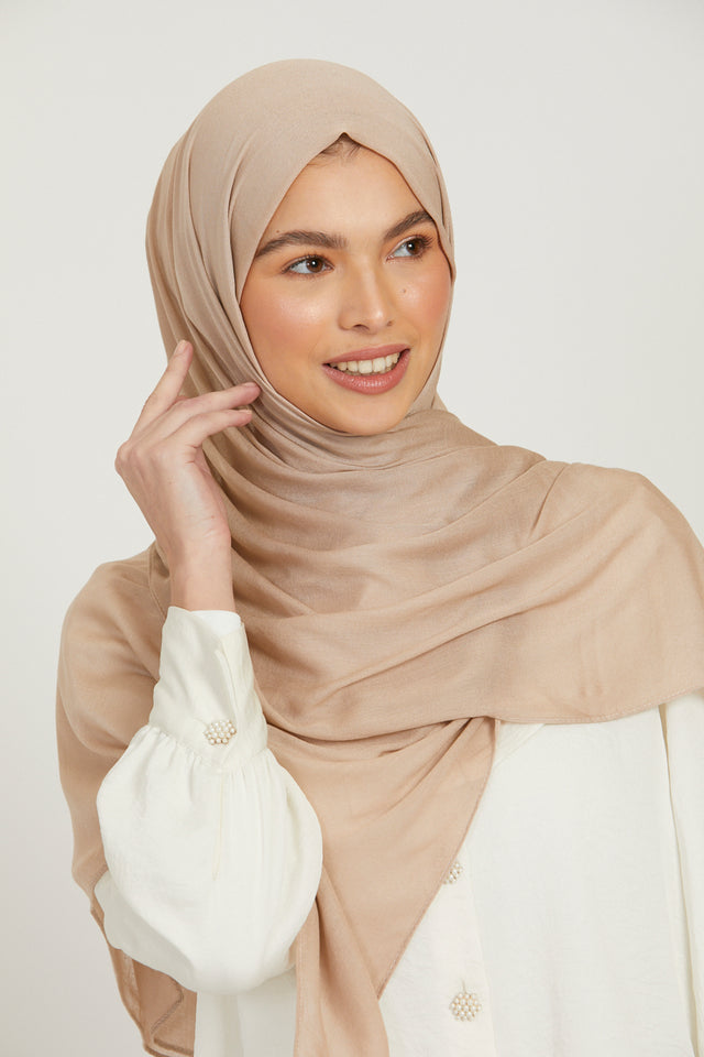 Premium Viscose Hijab - Mushroom