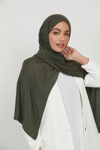 Premium Jersey Hijab - Khaki