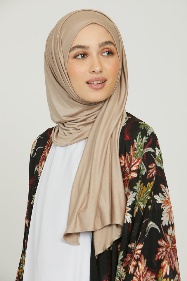 Premium Jersey Hijab - Nude