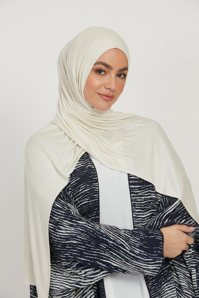 Premium Jersey Hijab - Off White