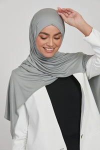 Premium Jersey Hijab - Stone Green