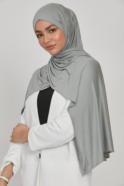 Premium Jersey Hijab - Stone Green