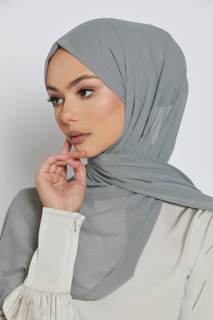 Luxury Soft Chiffon Hijab - Capitals