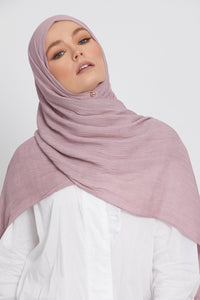 Modal Crinkle Hijab - Wood Rose