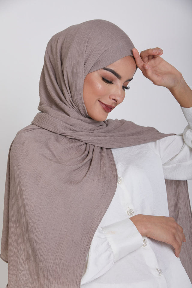Modal Crinkle Hijab - Key