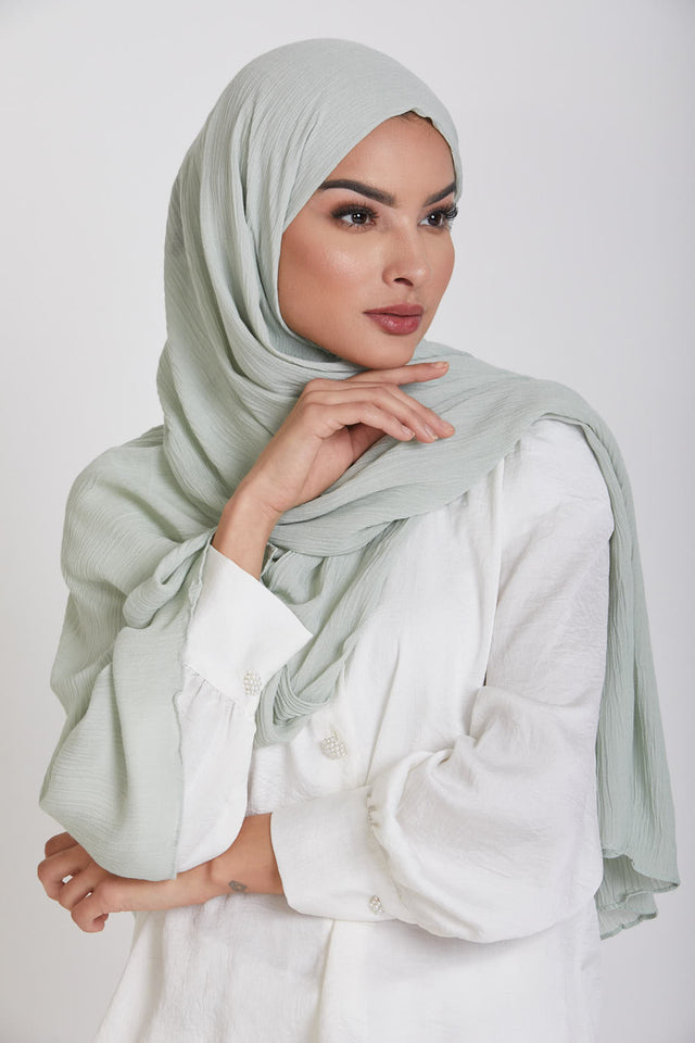 Modal Crinkle Hijab - Mojito