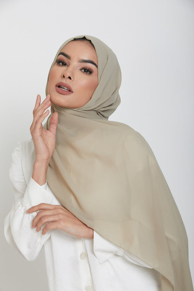 Luxury Georgette Hijab - Sahara Sand