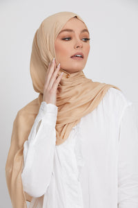 Rayon Superior Viscose Hijab - Latte