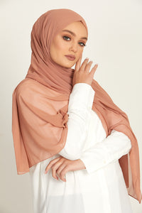 Luxury Soft Chiffon Hijab - Caramel