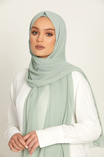 Luxury Soft Chiffon Hijab - Mint