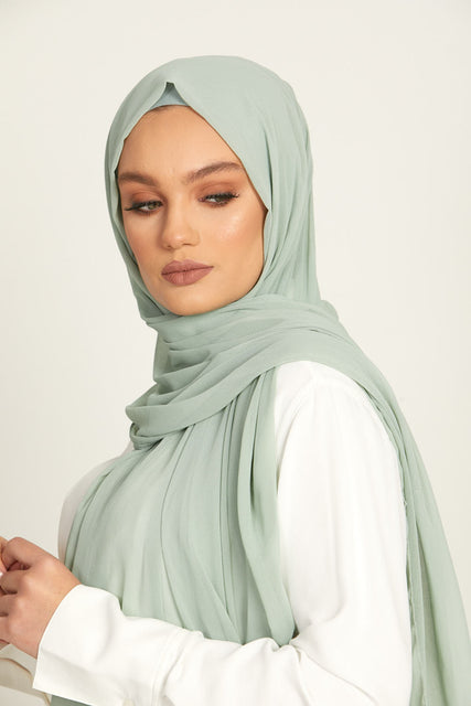 Luxury Soft Chiffon Hijab - Mint