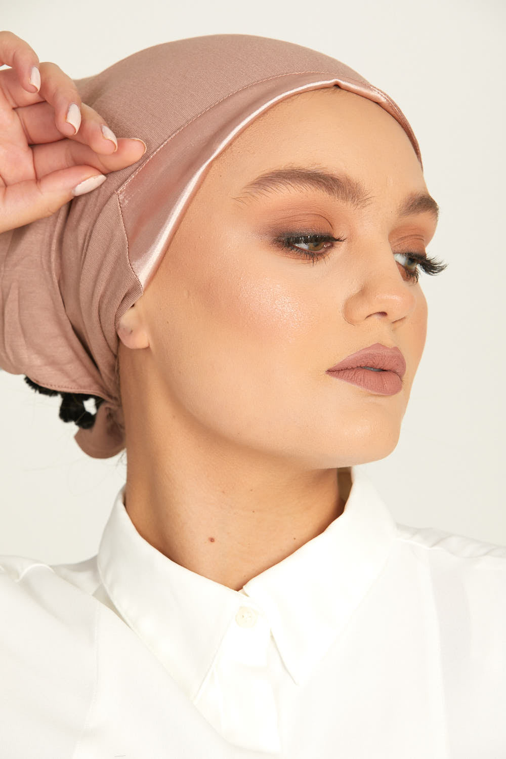 Premium Stretchy Under Scarf Hijab Bonnet Cap - Tie Back Design For Women, One Size