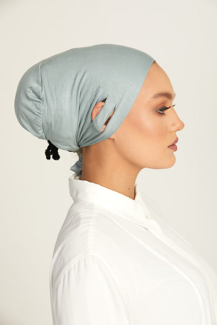 Slit Tie Back Hijab Caps