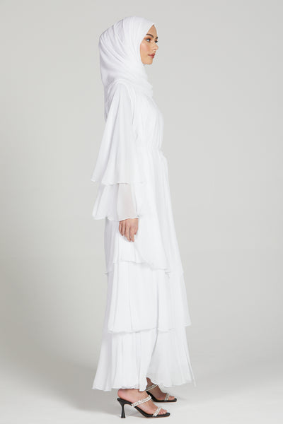 White-swan Lace Open abayah