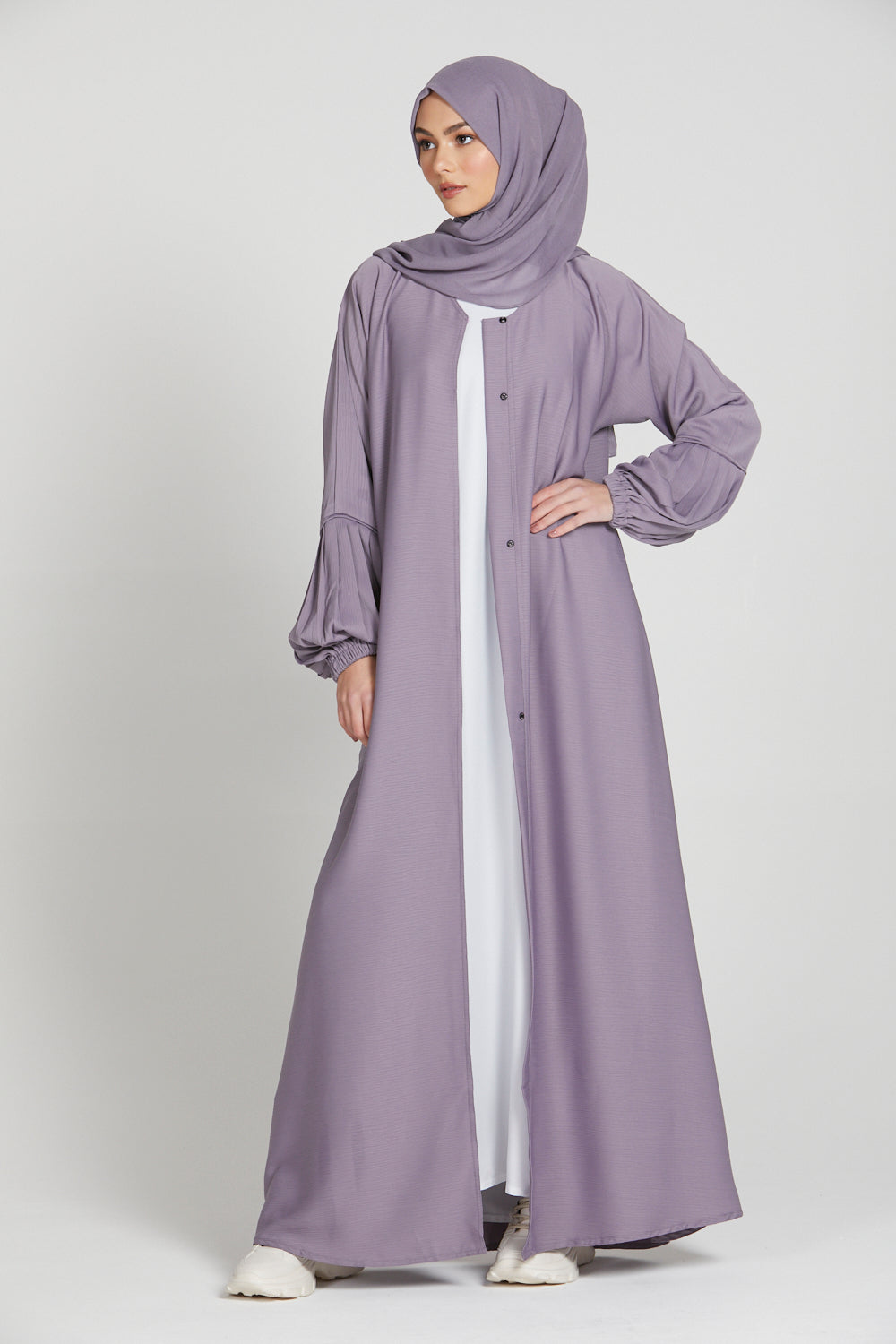 Light on sale purple abaya