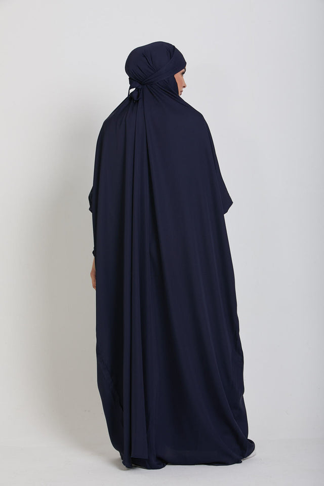 One Piece Full Length Jilbab/ Prayer Abaya - Royal Navy