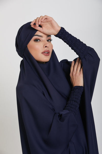 Royal Navy Blue One-Piece Prayer Abaya/Jilbab - Full-Length – AbayaButh