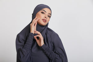 One Piece Full Length Jilbab/ Prayer Abaya - Pebble