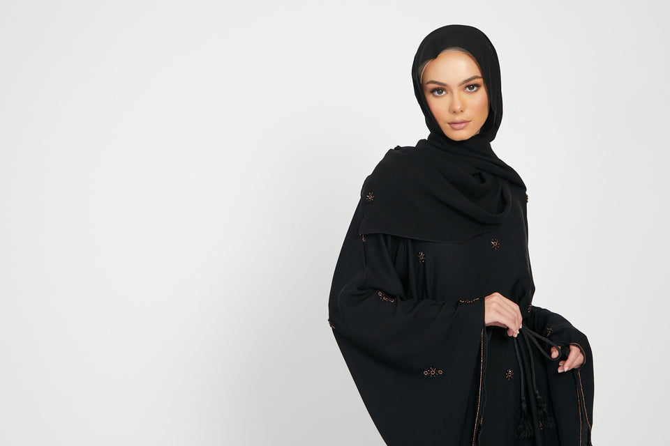 Luxury Mariyah Bejewelled Closed Abaya