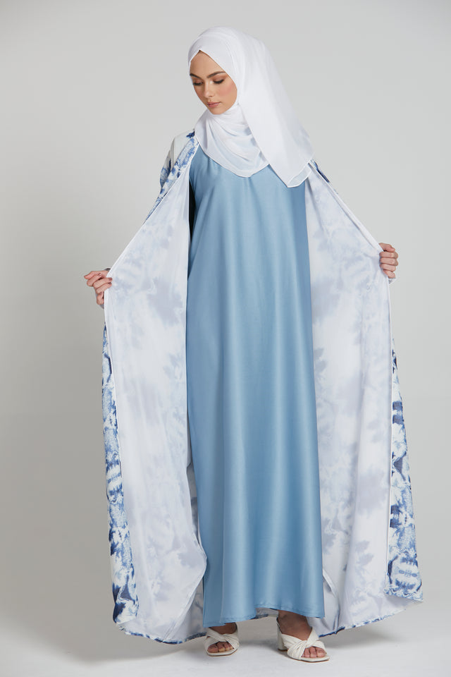 Powder Blue Iridescent Inner Slip Dress - Sleeveless