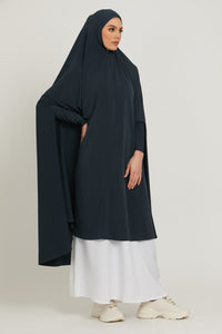 Premium Jersey Prayer Abaya - Deep Teal
